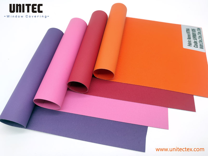 COLORFUL DESIGNED PLAIN BLACKOUT POLYESTER ROLLER BLINDS FABRIC