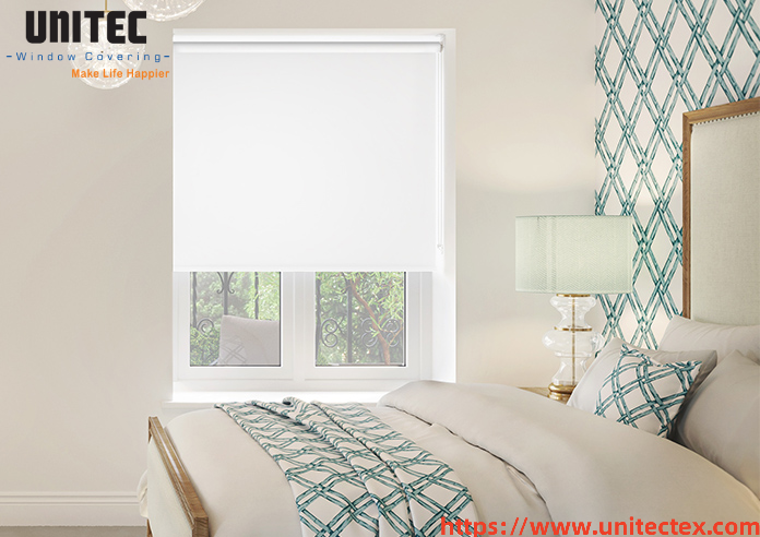 white high blackout roller blinds