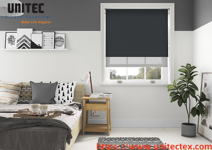 black blackout roller blinds for bedroom