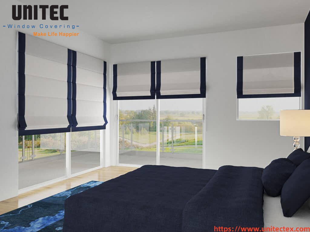 UV-blocking white blinds