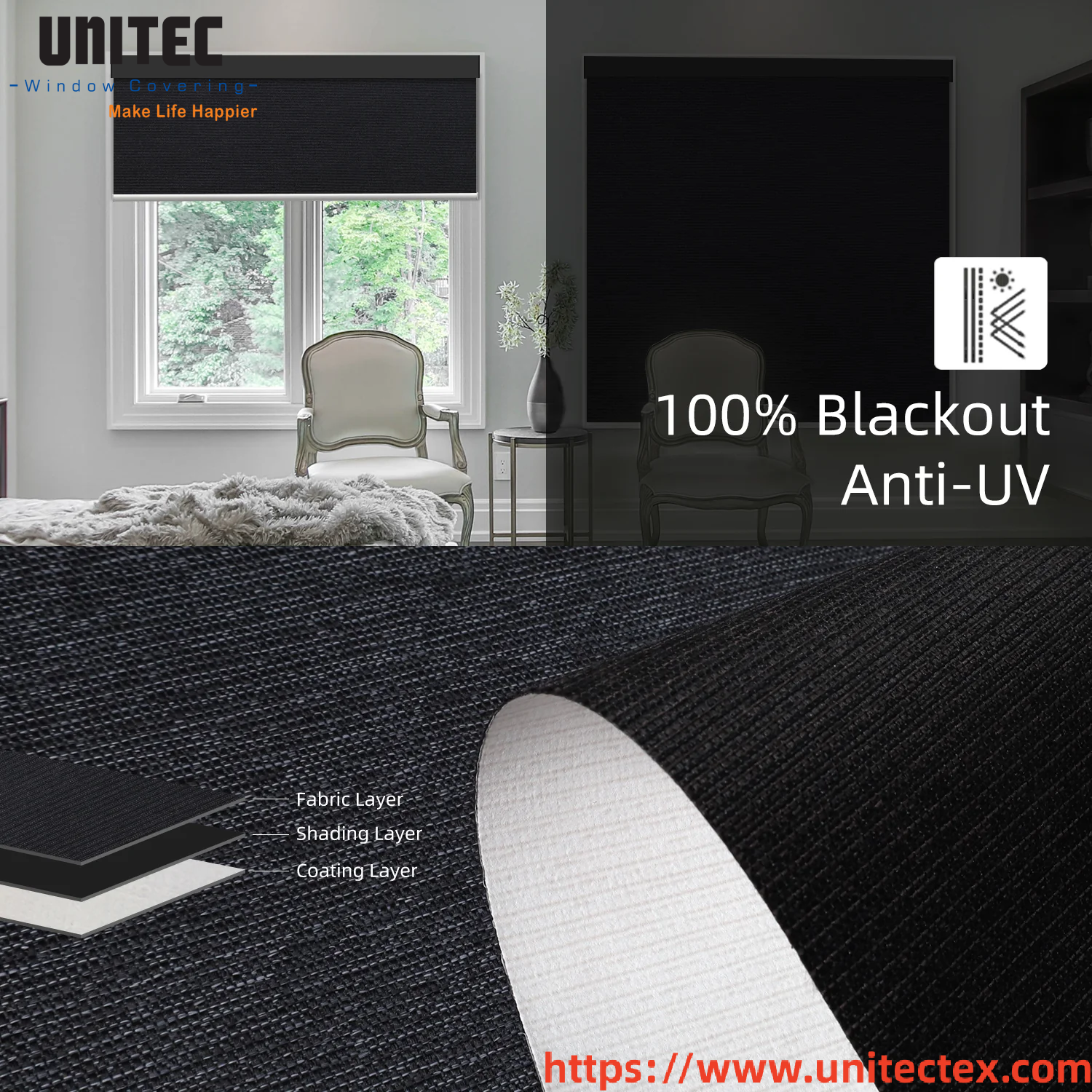 eco-friendly black blackout roller blinds