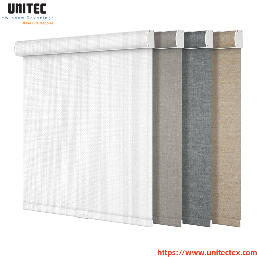 bedroom white blackout roller blinds