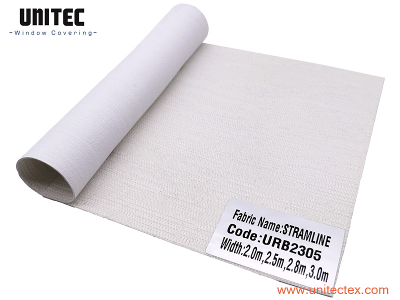 Blackout roller blinds fabric URB23 series:100% Polyester Jacquard weave with Acrylic Foam Coating