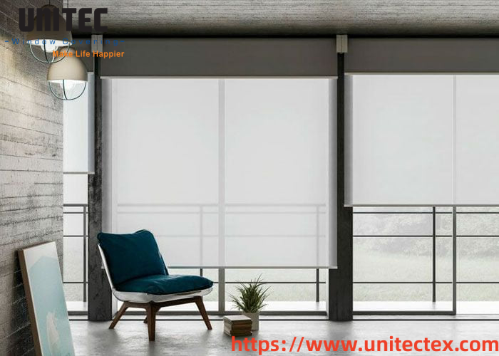 white 100% blackout roller blinds