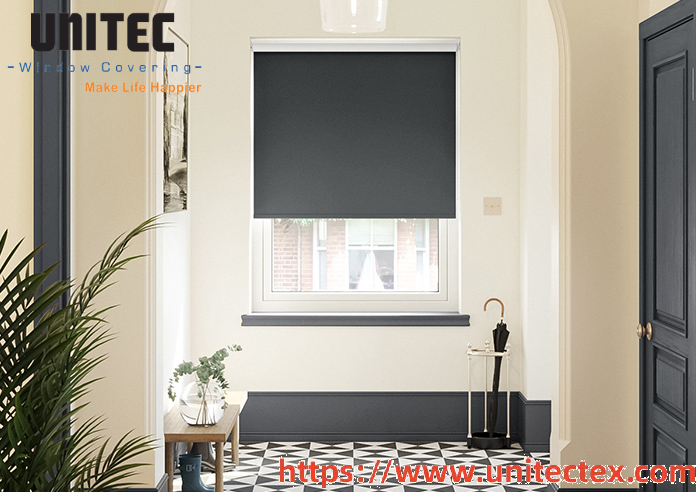 Sleek Black Roller Blinds