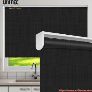 Acrylic-coated black roller shades