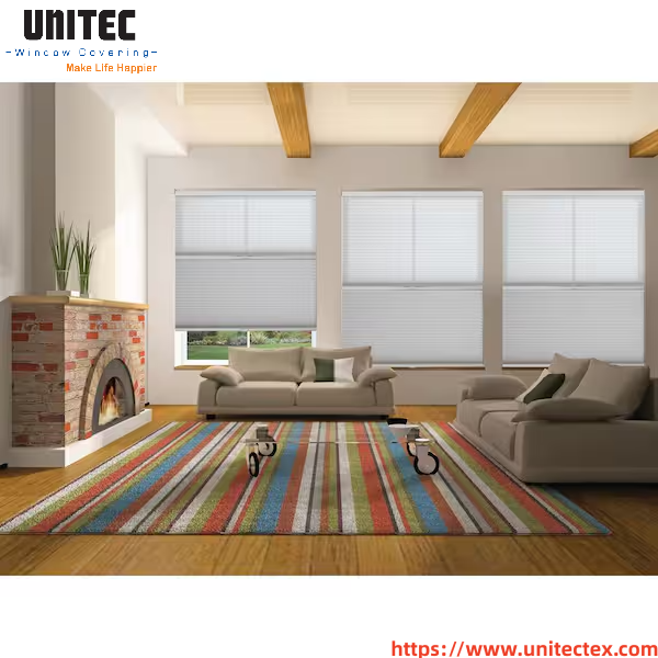 UV-blocking white blinds