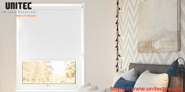 white high blackout roller blinds