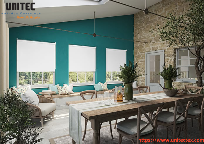 best white blackout blinds with texture