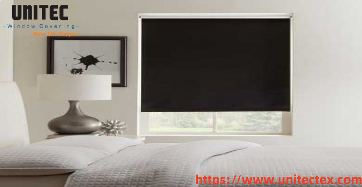 black blackout roller blinds for bedroom