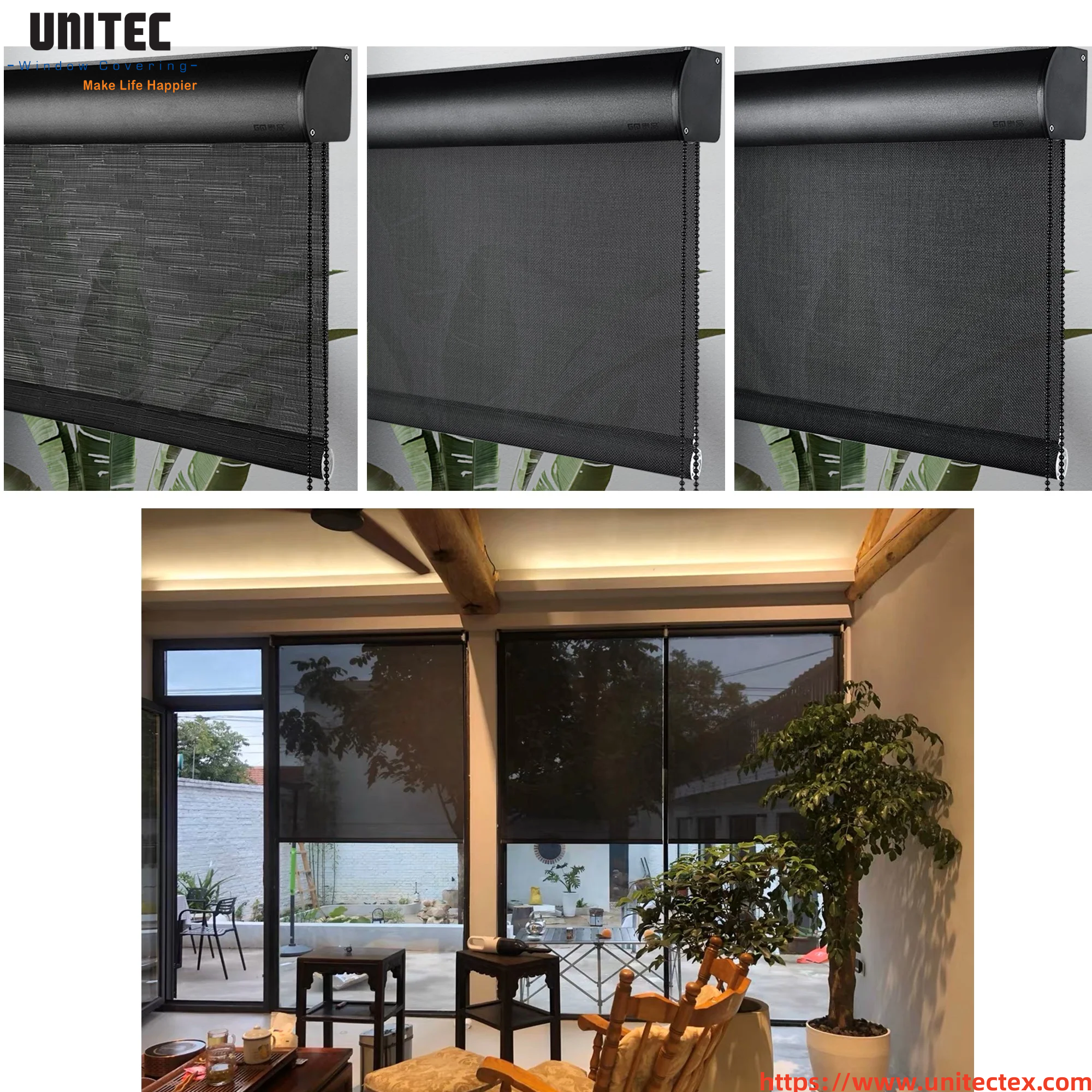 black roller blinds for privacy