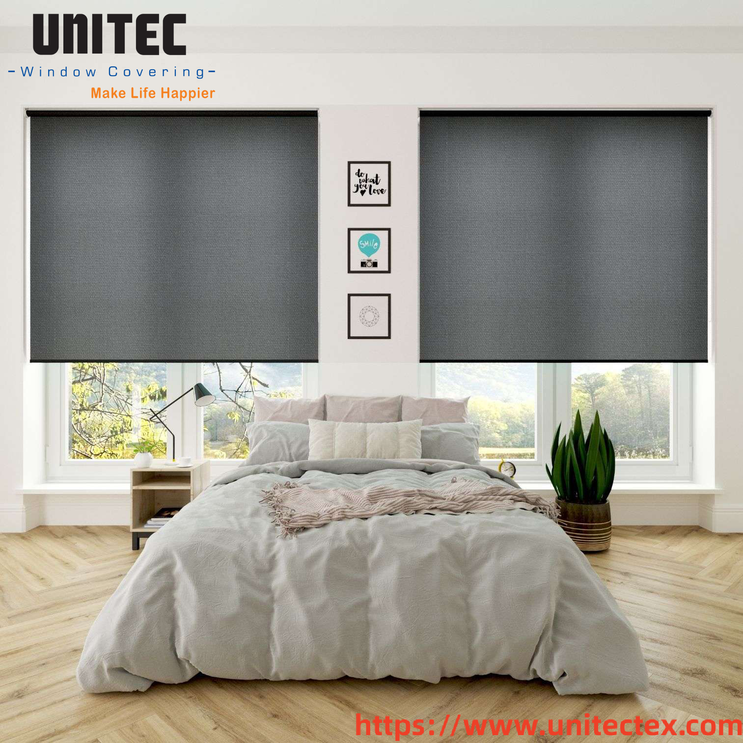black blackout roller blinds for bedroom