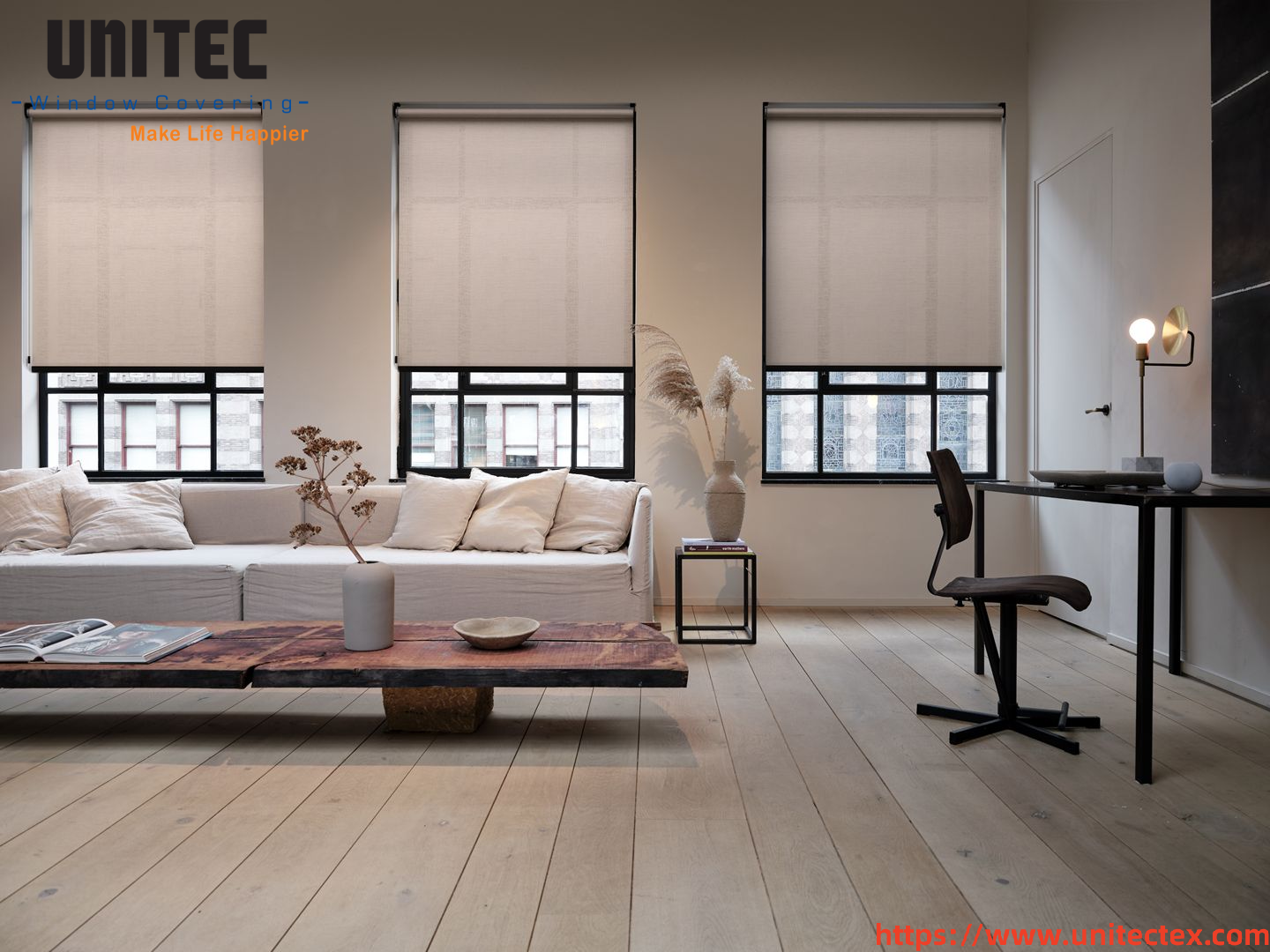 custom roller shades for large windows