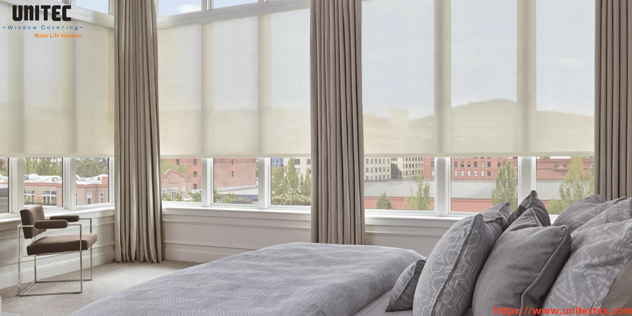 custom roller shades for large windows