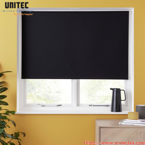 Sleek Black Roller Blinds