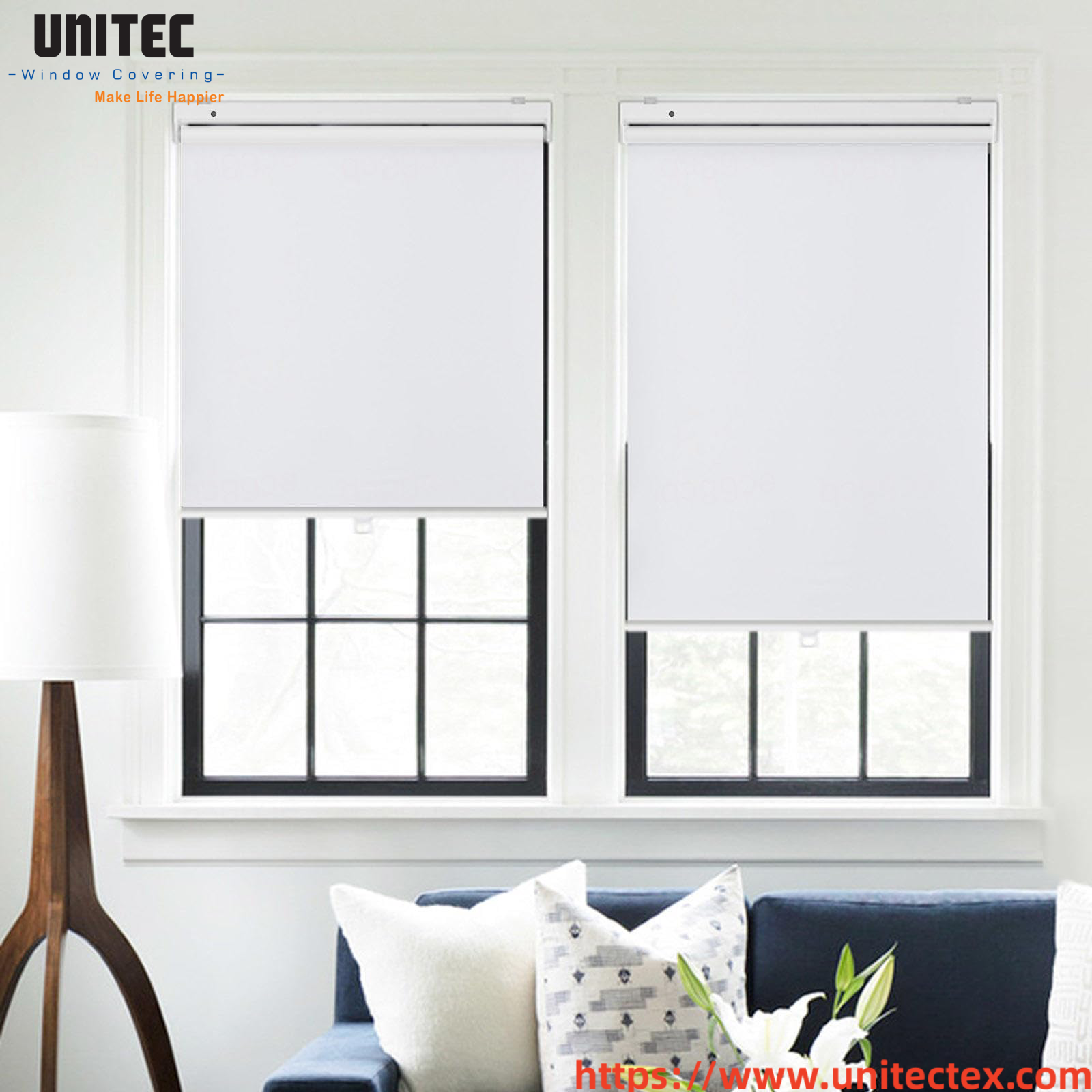 black 100% blackout roller blinds