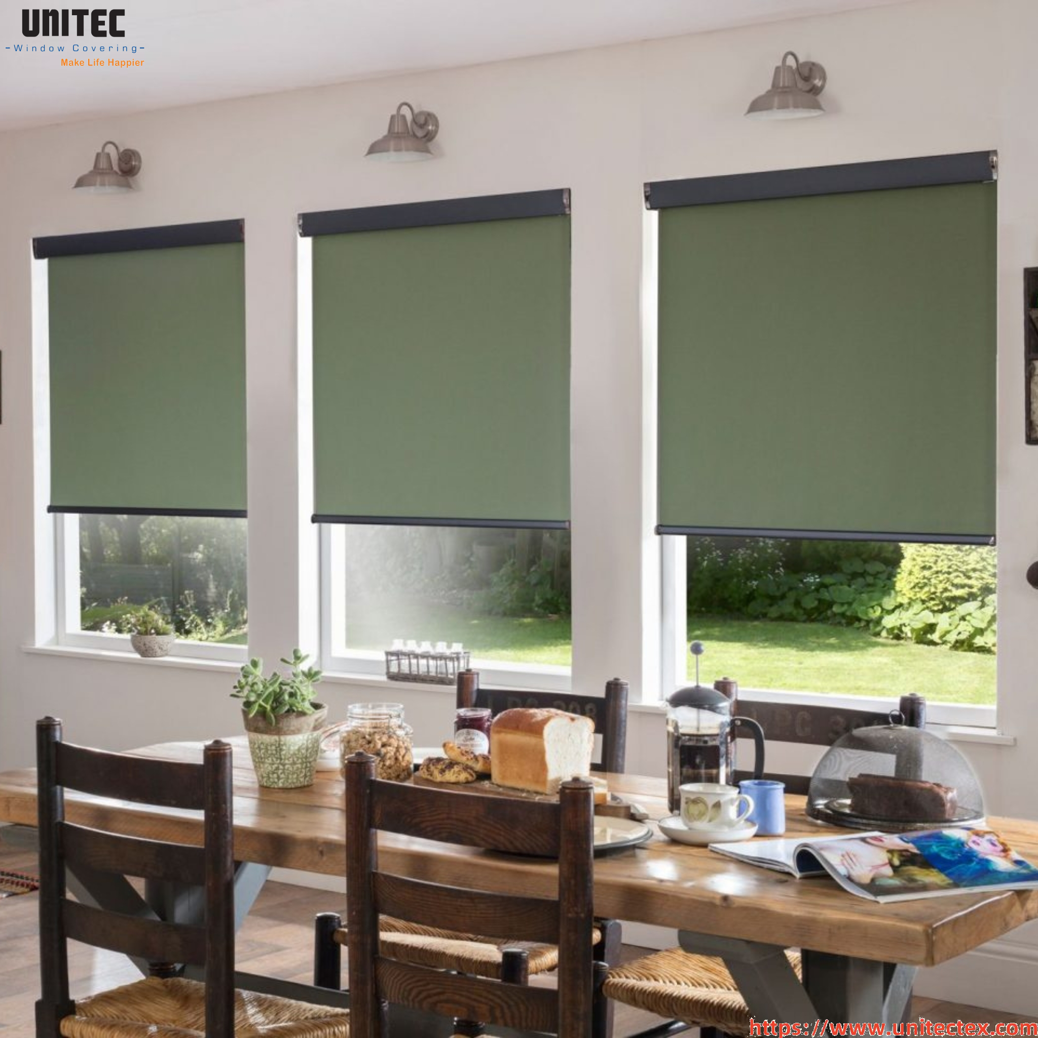 antibacterial blackout roller blinds