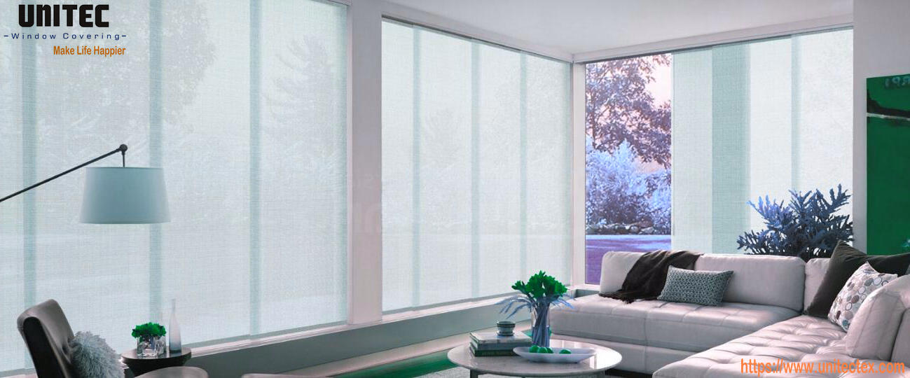 Panel track window blinds fabric supplier