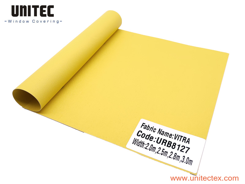 URB8127 yellow roller blind fabric