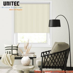 elegant white textured roller shades