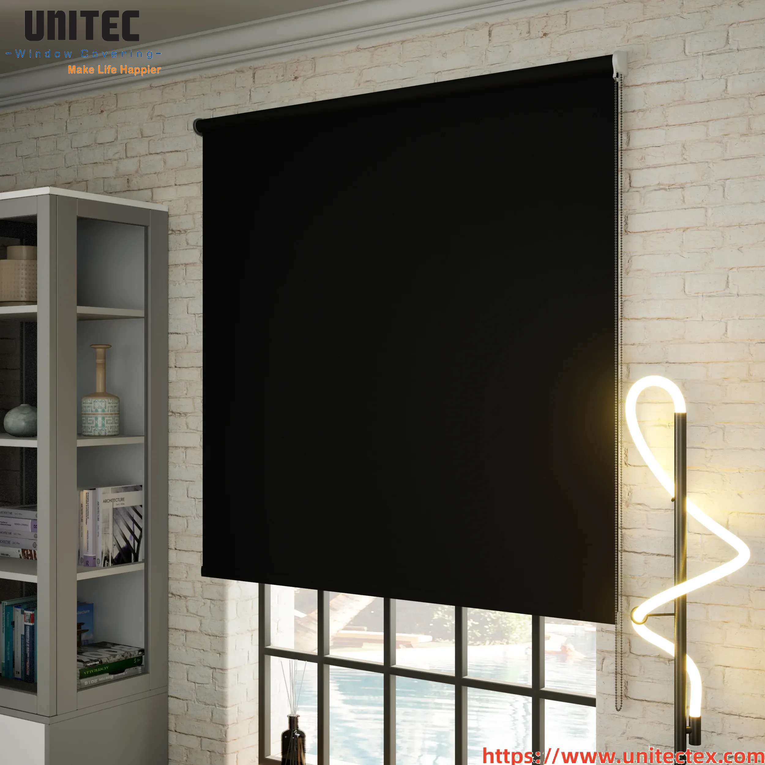 Environmentally Friendly Black Roller Blinds