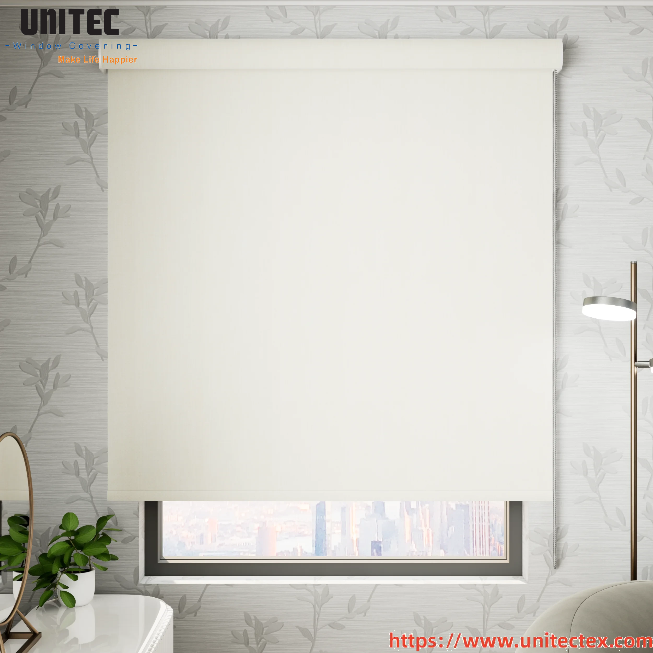 Minimalist black blackout shades