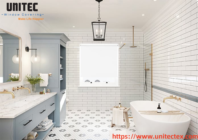 white textured blackout roller blinds