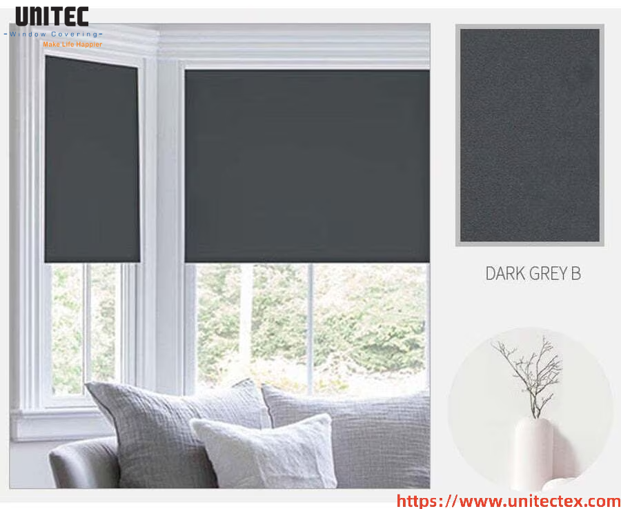 Minimalist black blackout shades