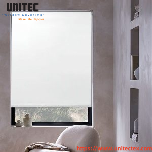 UV blocking white roller blinds