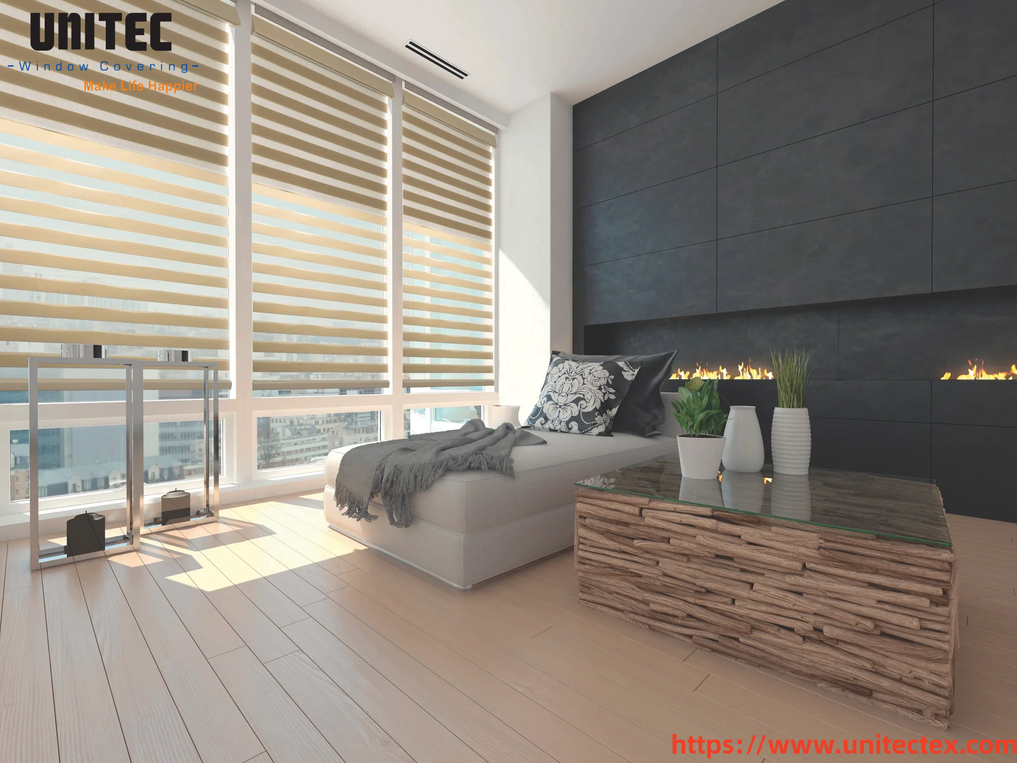 Bedroom Zebra Blinds