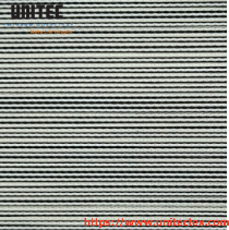 Striped window blinds