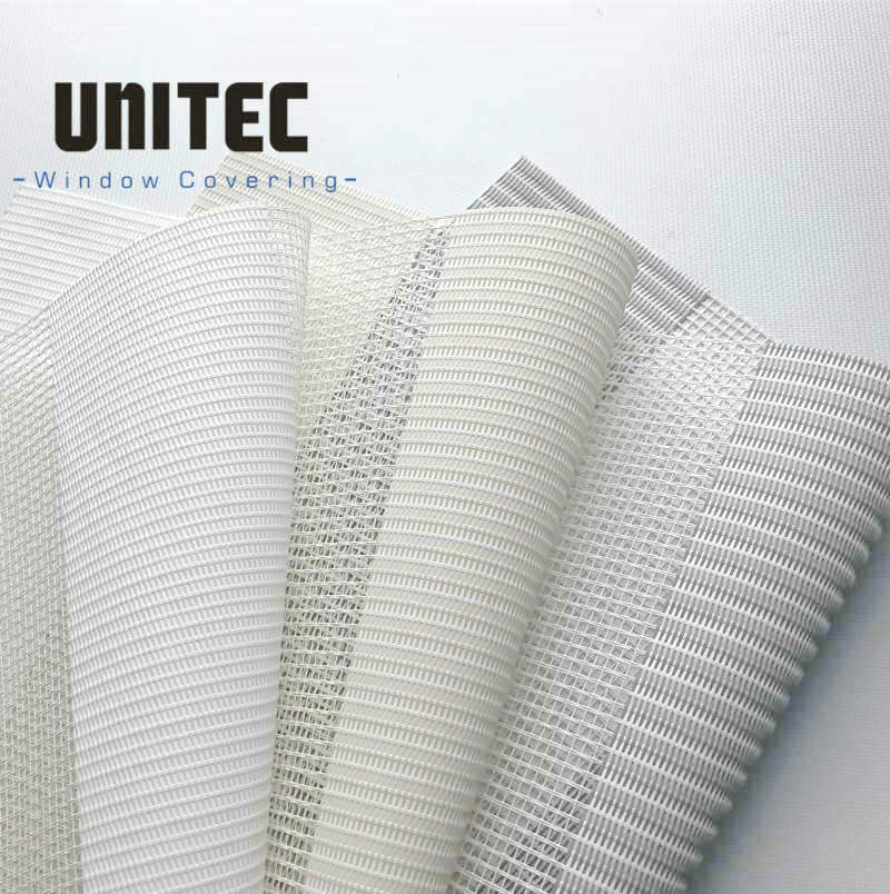 Hot reference in European market: Roller Zebra Blinds Sunscreen Fabric: URZ1401-1404