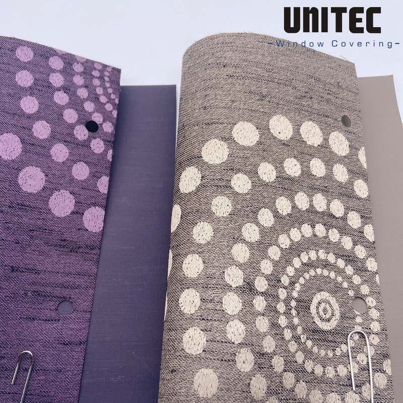 Jacquard roller blind Flower pattern fabric URB56